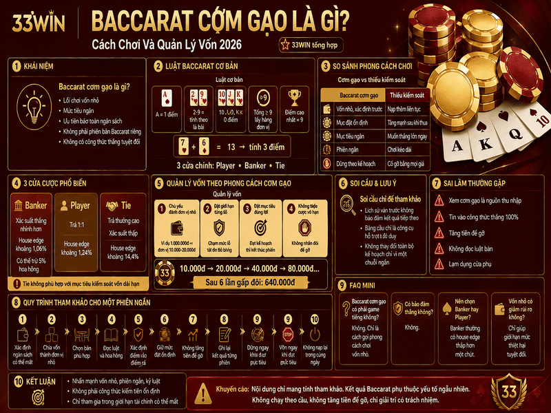 Baccarat Cơm Gạo Là Gì? Cách Tiếp Cận Vốn Nhỏ An Toàn